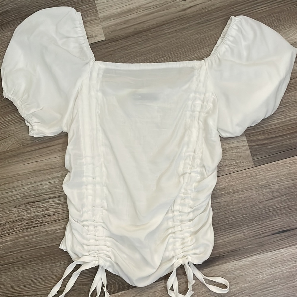 Puffy Sleeve/ Ruched Shirt
